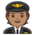 Pilot: Medium Skin Tone Emoji Copy Paste ― 🧑🏽‍✈ - google-android