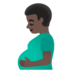 Pregnant Man: Dark Skin Tone Emoji Copy Paste ― 🫃🏿 - google-android