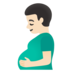 Pregnant Man: Light Skin Tone Emoji Copy Paste ― 🫃🏻 - google-android