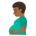 Pregnant Man: Medium-dark Skin Tone Emoji Copy Paste ― 🫃🏾 - google-android