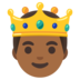 Prince: Medium-dark Skin Tone Emoji Copy Paste ― 🤴🏾 - google-android