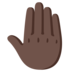 Raised Back Of Hand: Dark Skin Tone Emoji Copy Paste ― 🤚🏿 - google-android