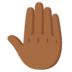 Raised Back Of Hand: Medium-dark Skin Tone Emoji Copy Paste ― 🤚🏾 - google-android