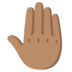 Raised Back Of Hand: Medium Skin Tone Emoji Copy Paste ― 🤚🏽 - google-android