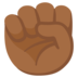 Raised Fist: Medium-dark Skin Tone Emoji Copy Paste ― ✊🏾 - google-android