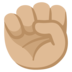 Raised Fist: Medium-light Skin Tone Emoji Copy Paste ― ✊🏼 - google-android