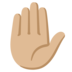 Raised Hand: Medium-light Skin Tone Emoji Copy Paste ― ✋🏼 - google-android