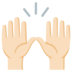 Raising Hands: Light Skin Tone Emoji Copy Paste ― 🙌🏻 - google-android