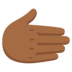 Rightwards Hand: Medium-dark Skin Tone Emoji Copy Paste ― 🫱🏾 - google-android