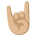 Sign Of The Horns: Medium-light Skin Tone Emoji Copy Paste ― 🤘🏼 - google-android