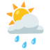 Sun Behind Rain Cloud Emoji Copy Paste ― 🌦️ - google-android