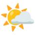 Sun Behind Small Cloud Emoji Copy Paste ― 🌤️ - google-android