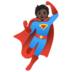 Superhero: Dark Skin Tone Emoji Copy Paste ― 🦸🏿 - google-android