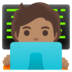 Technologist: Medium Skin Tone Emoji Copy Paste ― 🧑🏽‍💻 - google-android