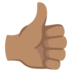Thumbs Up: Medium Skin Tone Emoji Copy Paste ― 👍🏽 - google-android