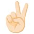 Victory Hand: Light Skin Tone Emoji Copy Paste ― ✌🏻 - google-android