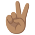 Victory Hand: Medium Skin Tone Emoji Copy Paste ― ✌🏽 - google-android