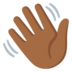Waving Hand: Medium-dark Skin Tone Emoji Copy Paste ― 👋🏾 - google-android