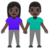 Woman And Man Holding Hands: Dark Skin Tone Emoji Copy Paste ― 👫🏿 - google-android