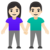 Woman And Man Holding Hands: Light Skin Tone Emoji Copy Paste ― 👫🏻 - google-android