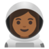 Woman Astronaut: Medium-dark Skin Tone Emoji Copy Paste ― 👩🏾‍🚀 - google-android