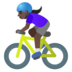 Woman Biking: Dark Skin Tone Emoji Copy Paste ― 🚴🏿‍♀ - google-android