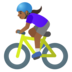 Woman Biking: Medium-dark Skin Tone Emoji Copy Paste ― 🚴🏾‍♀ - google-android