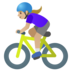 Woman Biking: Medium-light Skin Tone Emoji Copy Paste ― 🚴🏼‍♀ - google-android