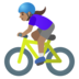 Woman Biking: Medium Skin Tone Emoji Copy Paste ― 🚴🏽‍♀ - google-android