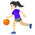 Woman Bouncing Ball: Light Skin Tone Emoji Copy Paste ― ⛹🏻‍♀ - google-android