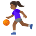 Woman Bouncing Ball: Medium-dark Skin Tone Emoji Copy Paste ― ⛹🏾‍♀ - google-android
