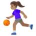 Woman Bouncing Ball: Medium Skin Tone Emoji Copy Paste ― ⛹🏽‍♀ - google-android