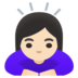 Woman Bowing: Light Skin Tone Emoji Copy Paste ― 🙇🏻‍♀ - google-android