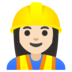 Woman Construction Worker: Light Skin Tone Emoji Copy Paste ― 👷🏻‍♀ - google-android