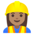 Woman Construction Worker: Medium Skin Tone Emoji Copy Paste ― 👷🏽‍♀ - google-android