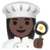 Woman Cook: Dark Skin Tone Emoji Copy Paste ― 👩🏿‍🍳 - google-android