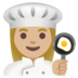 Woman Cook: Medium-light Skin Tone Emoji Copy Paste ― 👩🏼‍🍳 - google-android