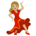 Woman Dancing: Medium-light Skin Tone Emoji Copy Paste ― 💃🏼 - google-android