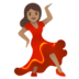 Woman Dancing: Medium Skin Tone Emoji Copy Paste ― 💃🏽 - google-android