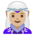 Woman Elf: Medium-light Skin Tone Emoji Copy Paste ― 🧝🏼‍♀ - google-android