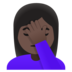 Woman Facepalming: Dark Skin Tone Emoji Copy Paste ― 🤦🏿‍♀ - google-android