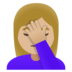 Woman Facepalming: Medium-light Skin Tone Emoji Copy Paste ― 🤦🏼‍♀ - google-android