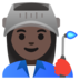 Woman Factory Worker: Dark Skin Tone Emoji Copy Paste ― 👩🏿‍🏭 - google-android