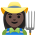 Woman Farmer: Dark Skin Tone Emoji Copy Paste ― 👩🏿‍🌾 - google-android