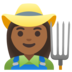 Woman Farmer: Medium-dark Skin Tone Emoji Copy Paste ― 👩🏾‍🌾 - google-android