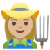 Woman Farmer: Medium-light Skin Tone Emoji Copy Paste ― 👩🏼‍🌾 - google-android