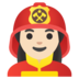 Woman Firefighter: Light Skin Tone Emoji Copy Paste ― 👩🏻‍🚒 - google-android