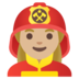 Woman Firefighter: Medium-light Skin Tone Emoji Copy Paste ― 👩🏼‍🚒 - google-android