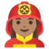 Woman Firefighter: Medium Skin Tone Emoji Copy Paste ― 👩🏽‍🚒 - google-android
