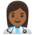 Woman Health Worker: Medium-dark Skin Tone Emoji Copy Paste ― 👩🏾‍⚕ - google-android